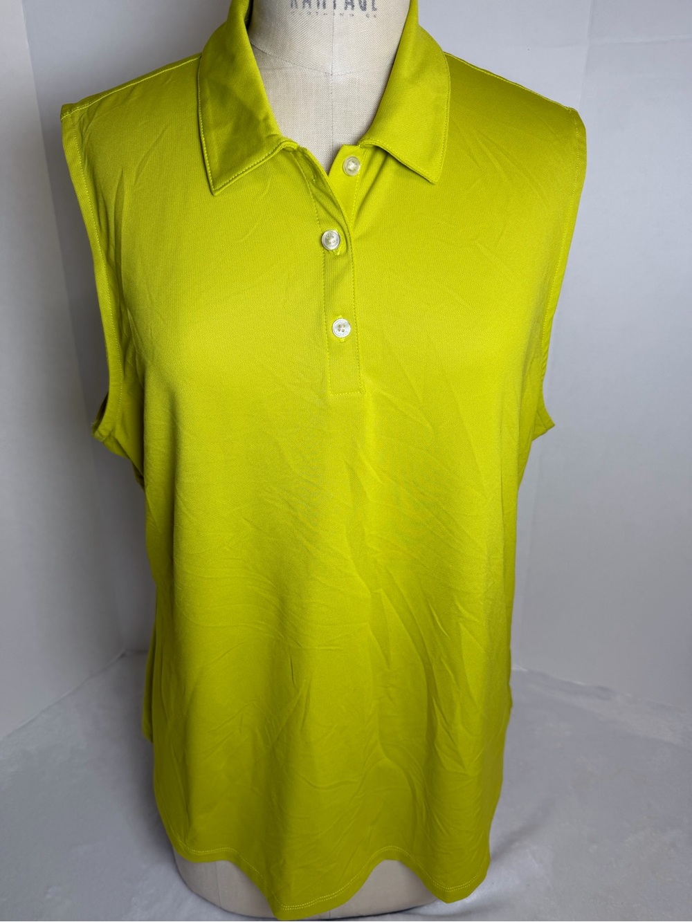 Greg Norman Playdry Collection Sleeveless Polo - Lime XL